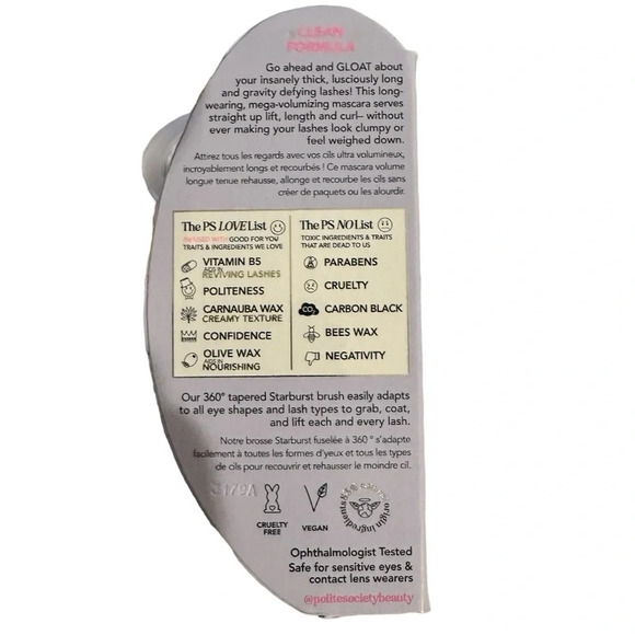 New in Box Polite Society-Greatest Lashes of All Time Mascara - Picture 3 of 6